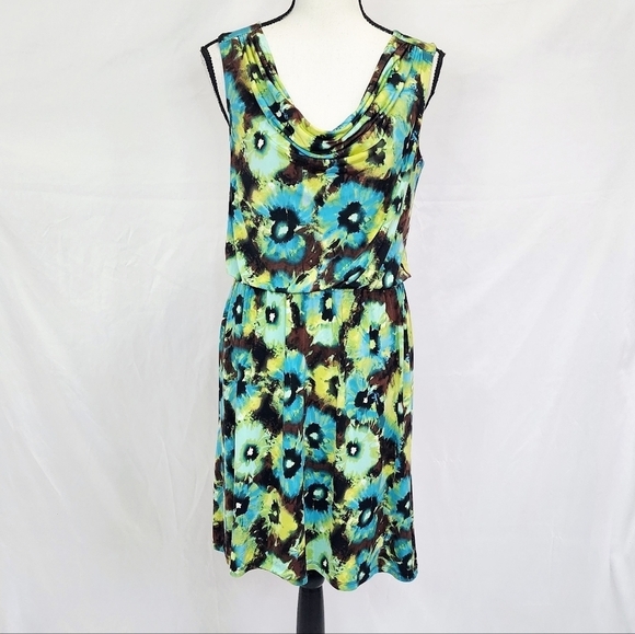 Style & Co. Dresses & Skirts - Style & Co. Waterfall Draped Sleeveless Blouson Cocktail Dress